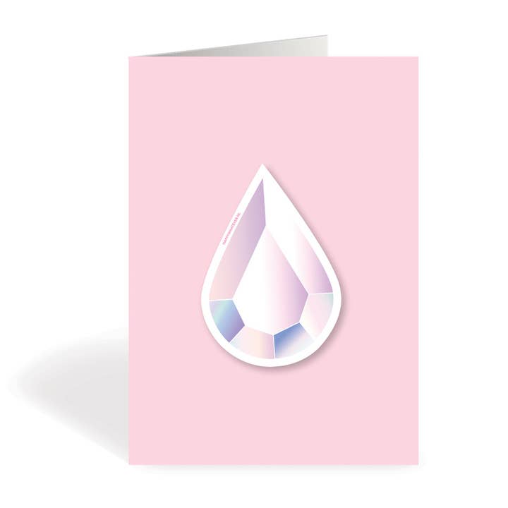 Crystal Rainbowmaker - Window Stickers / Card - Rose Quartz for wholesale by Happy Whatever