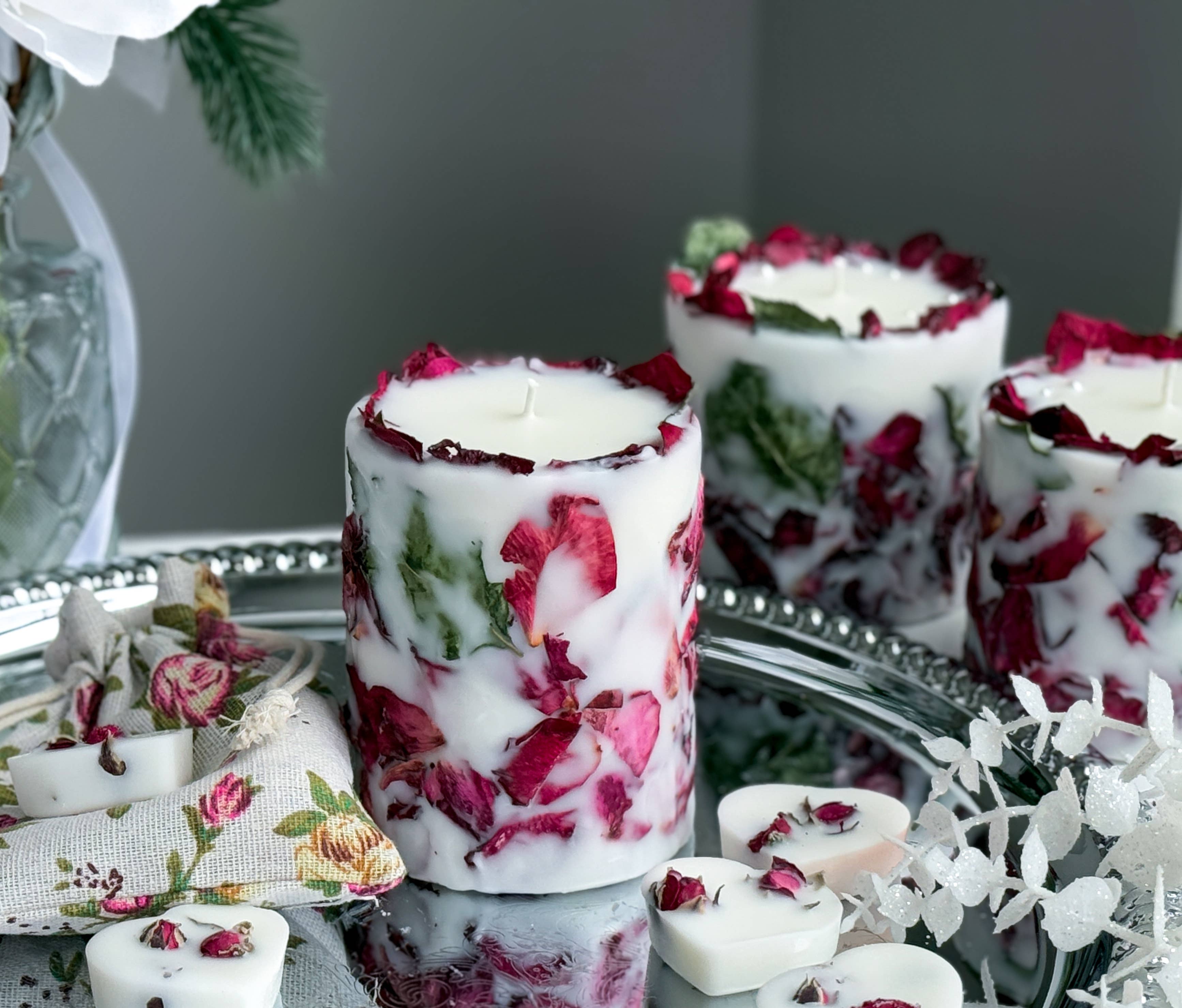 VR.candle - Wholesale Pillar Candle - Rose Petal Candle: Valentine's and Mother's day gifts6