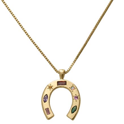 Lucky You Horse Shoe Necklace for wholesale by MOOD