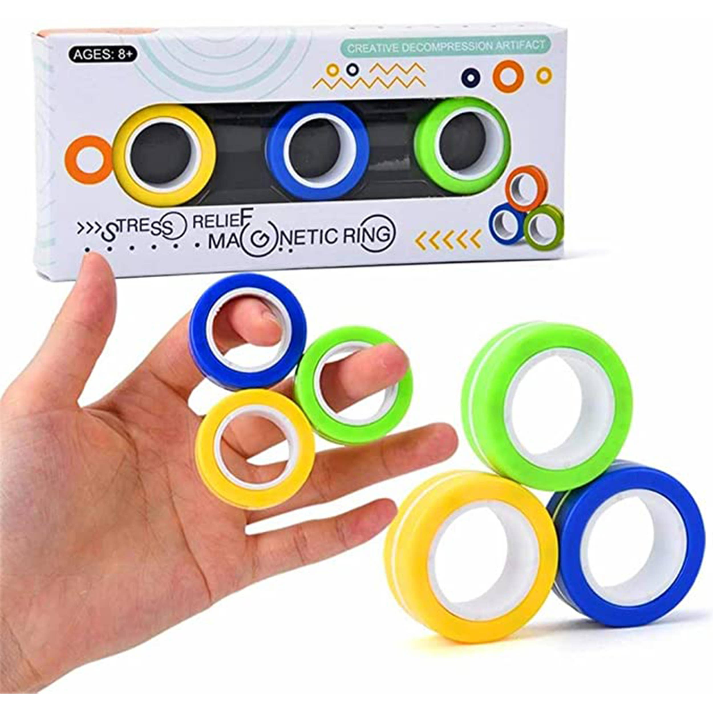 JSBlueRidge Toys - Wholesale Fidget Toy - Kids - Magnetic Spinner Finger Ring Fidget Kids Toy4