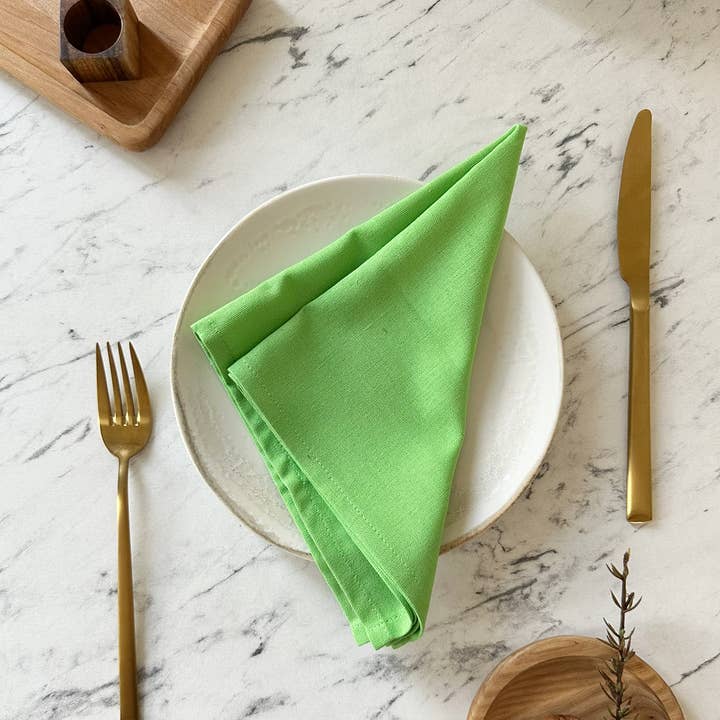 Chartreuse Leinenstoff Servietten Set Hellgrünes Geschirr für den Großhandel von Touchable Linen