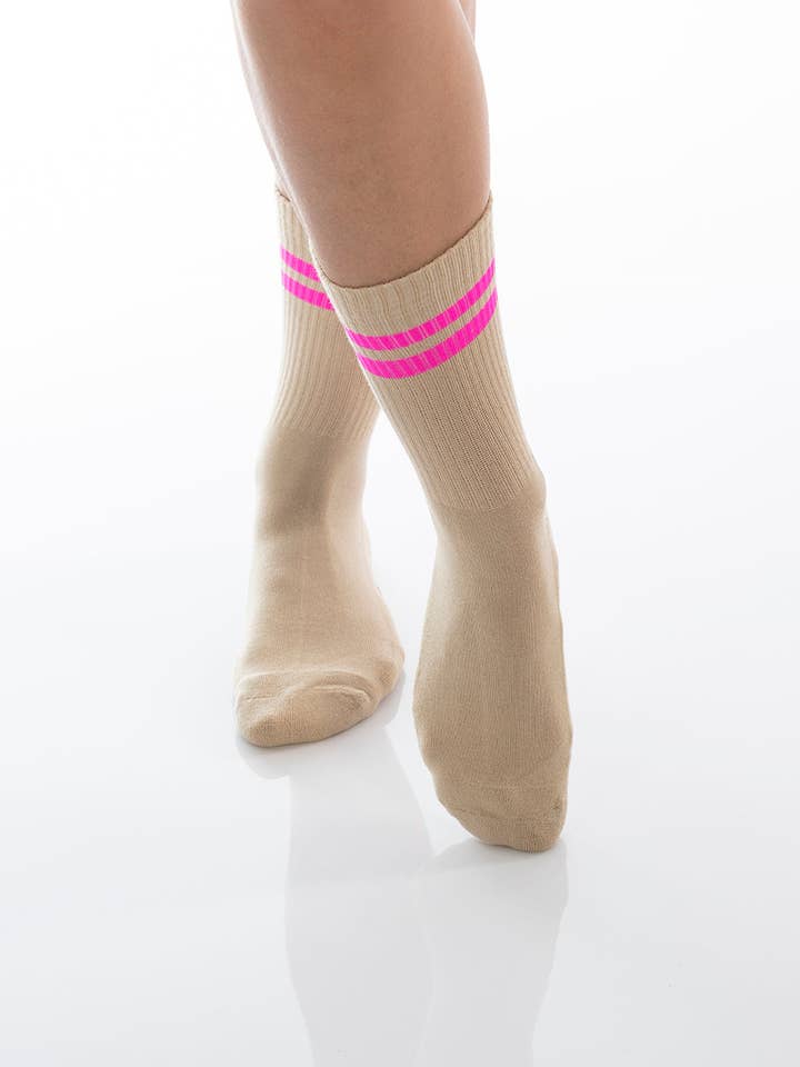 VENUS 1.0 - sand/neon pink for wholesale by DAILYSOCKS