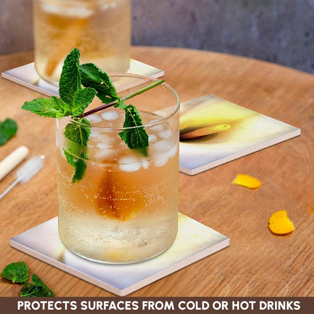 3dRose - Wholesale Onderzetters - 3dRose, Crème Witte Calla Lelie Close-up Abstracte Kunst, Onderzetter2