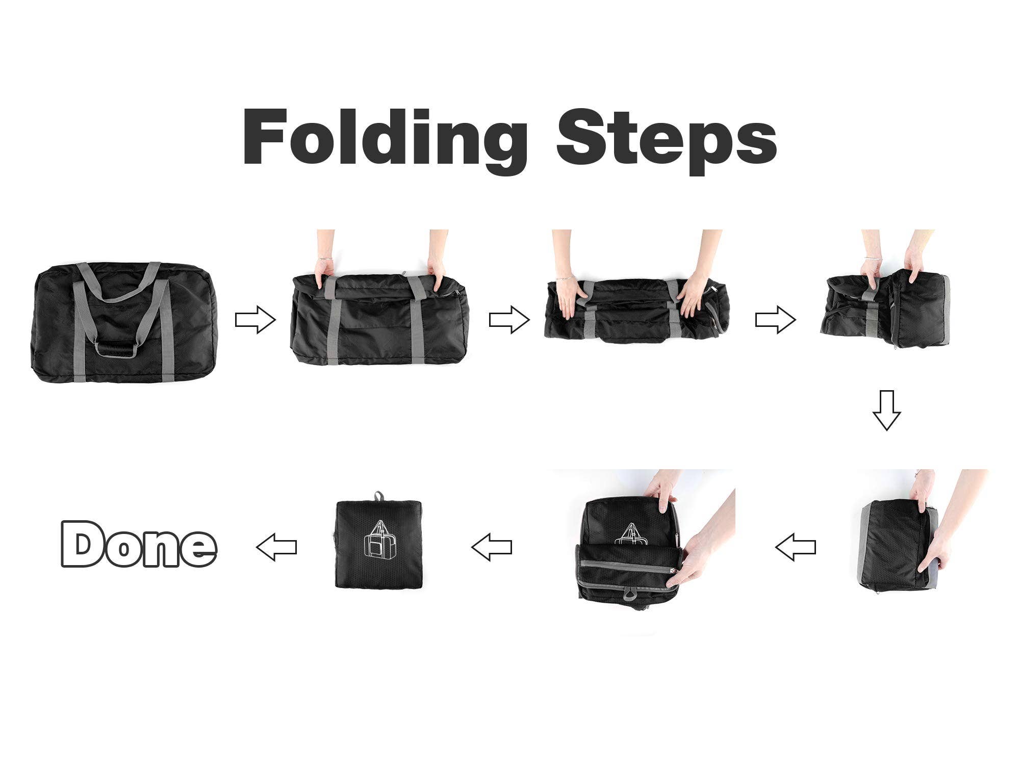 wandf - Wholesale Weekender bag – Unisex - Foldable Large Bulk Duffle Bag 24" With Shoe Compartment3