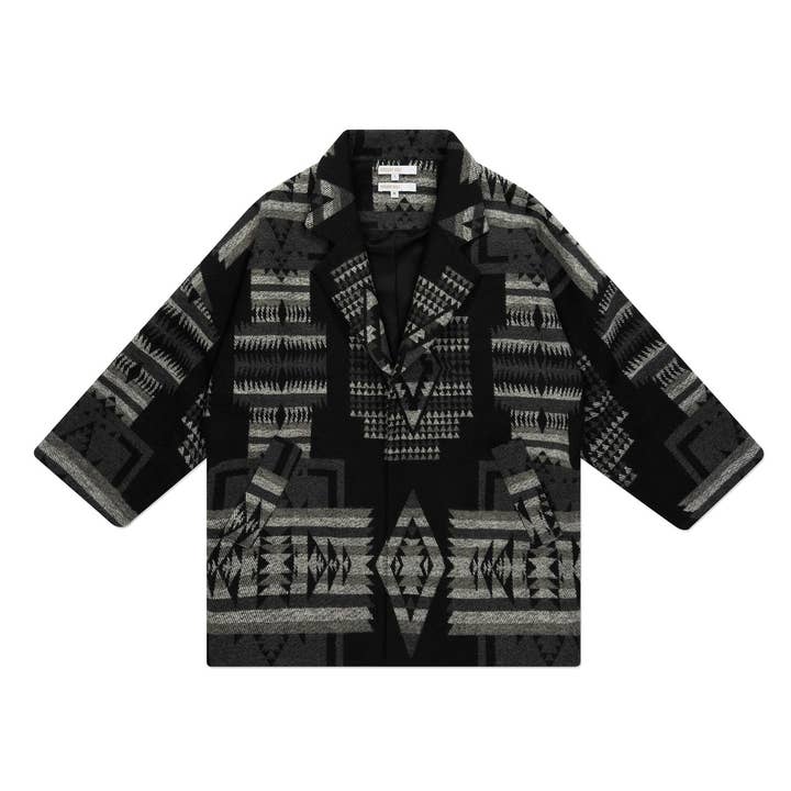 Sonoran Deckenmantel Noir für den Großhandel von MADAME WOLF