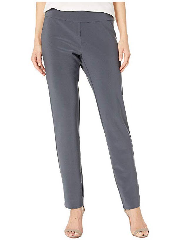 Krazy Larry P21 Microfiber Straight Leg Pant - Grey for wholesale by KRAZY LARRY