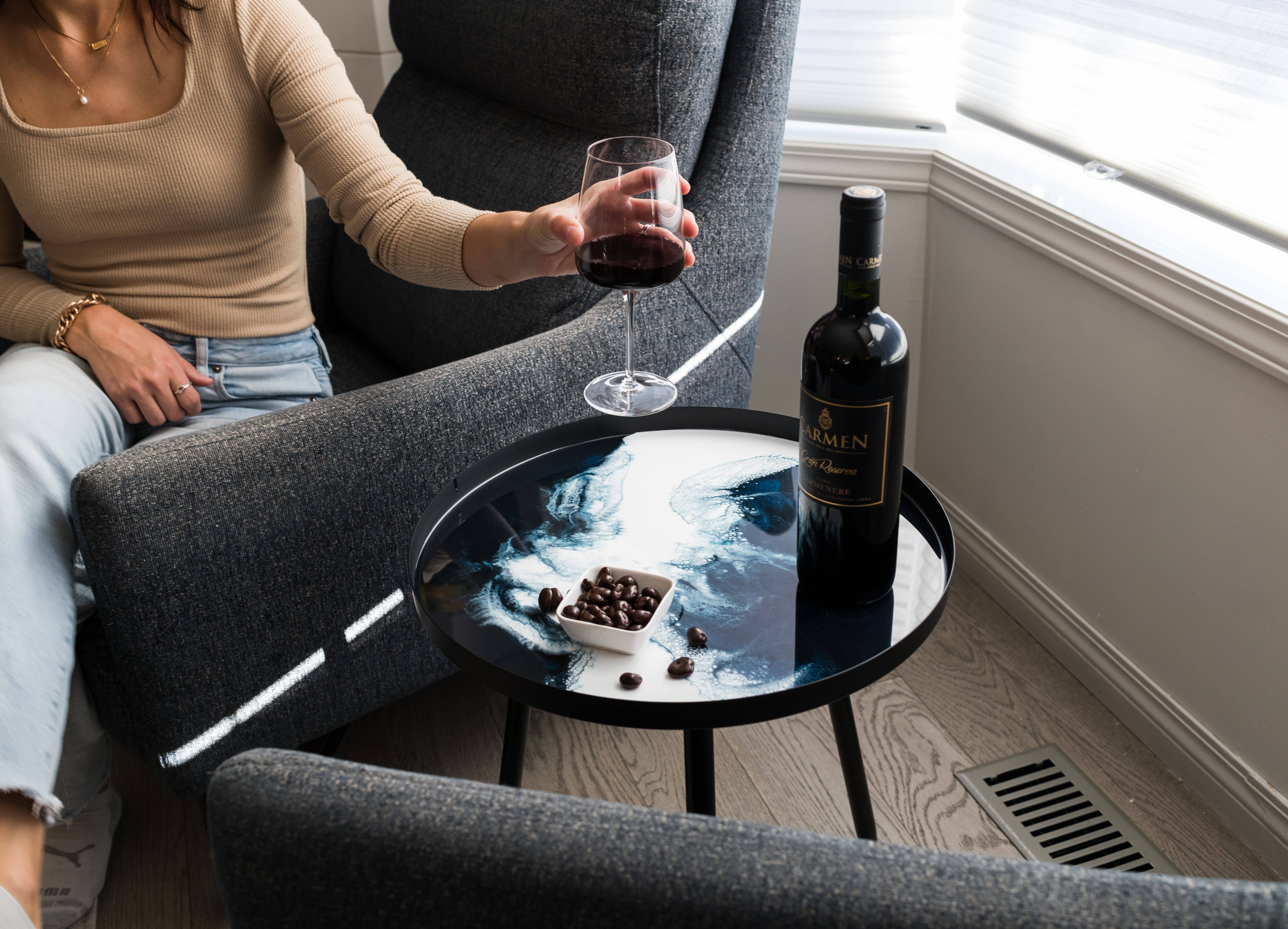 Lynn & Liana Designs - Wholesale Side Table - Resin Accented Side Table - No Tariffs!16