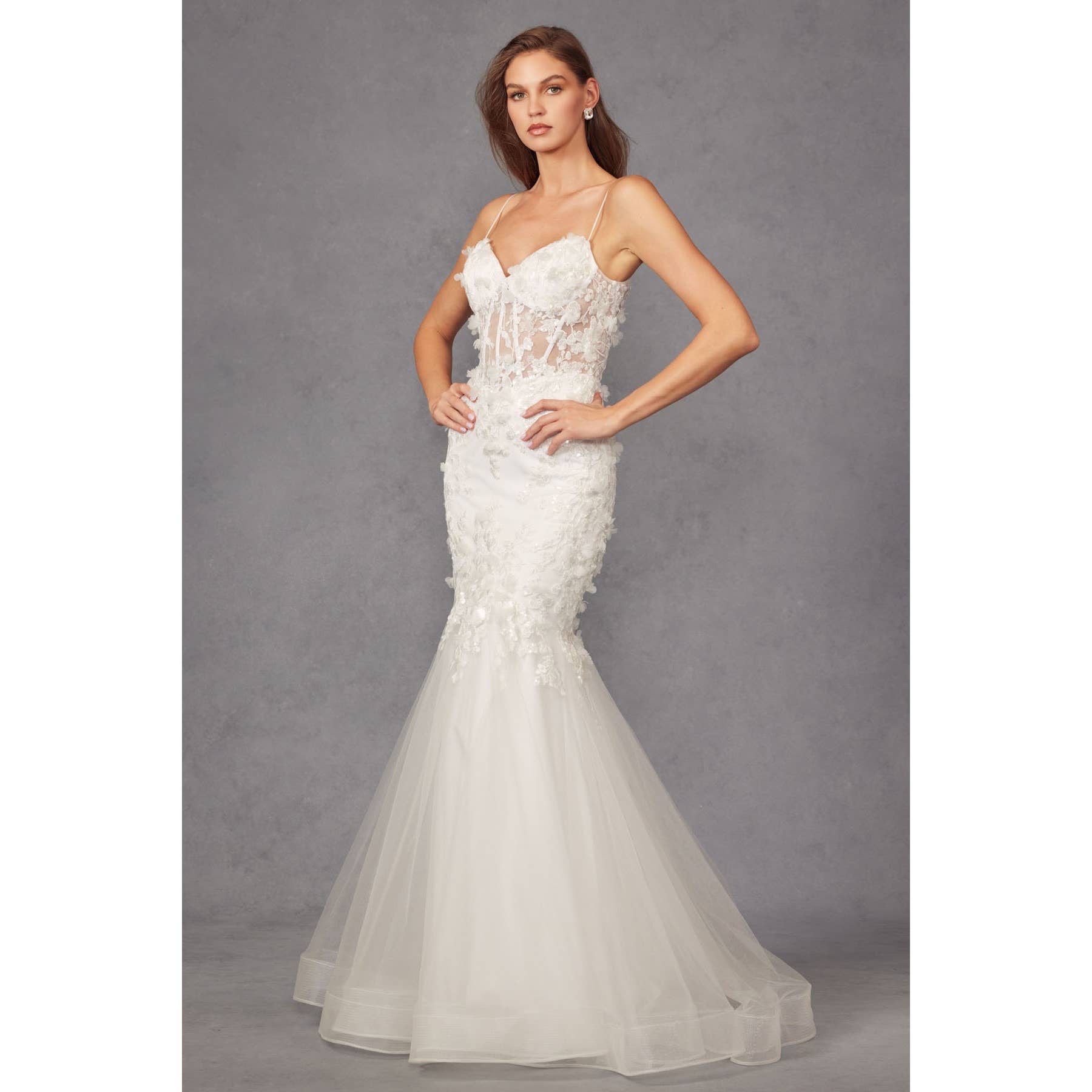 Juliet - Wholesale Gown - Women's - FITTED LACE MERMAID CORSET WEDDING GOWN  JT2469KW4