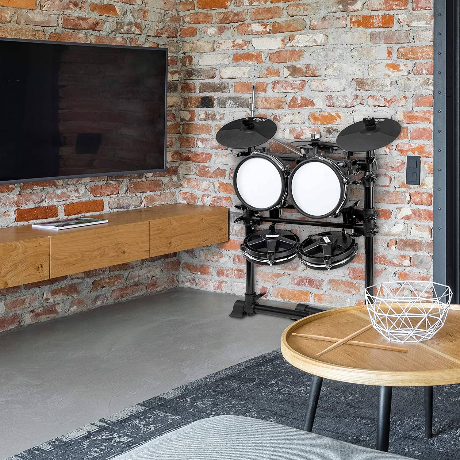 LyxPro – wholesale Musical instrument – 7-Piece Electronic Drum Set, Professional Electric Drum Set6