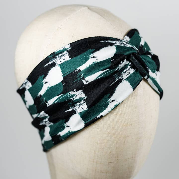 Bandeau Torsadé Michigan State pour la vente par Hen’s Bow Co