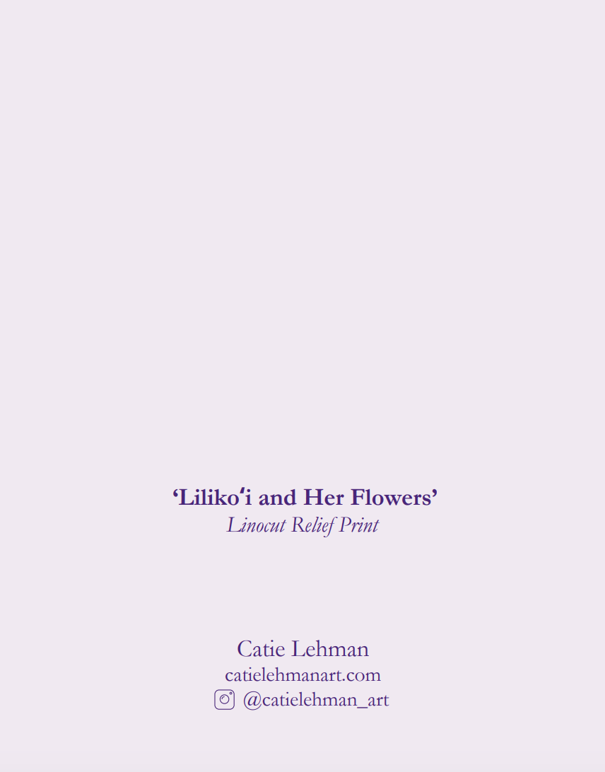 Catie Lehman Art & Design - Wholesale Everyday Greeting Card - 'Lilikoʻi and Her Flowers' Greeting Card1