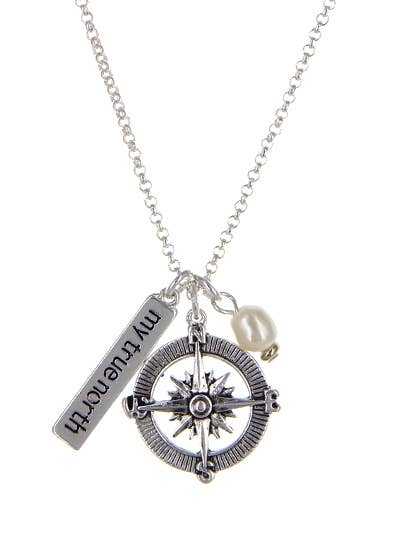 0011 PREMIERE - Wholesale Pendant/Charm Necklace - FR2472 MY TRUE NORTH_Pearl Compass My True North Necklace2