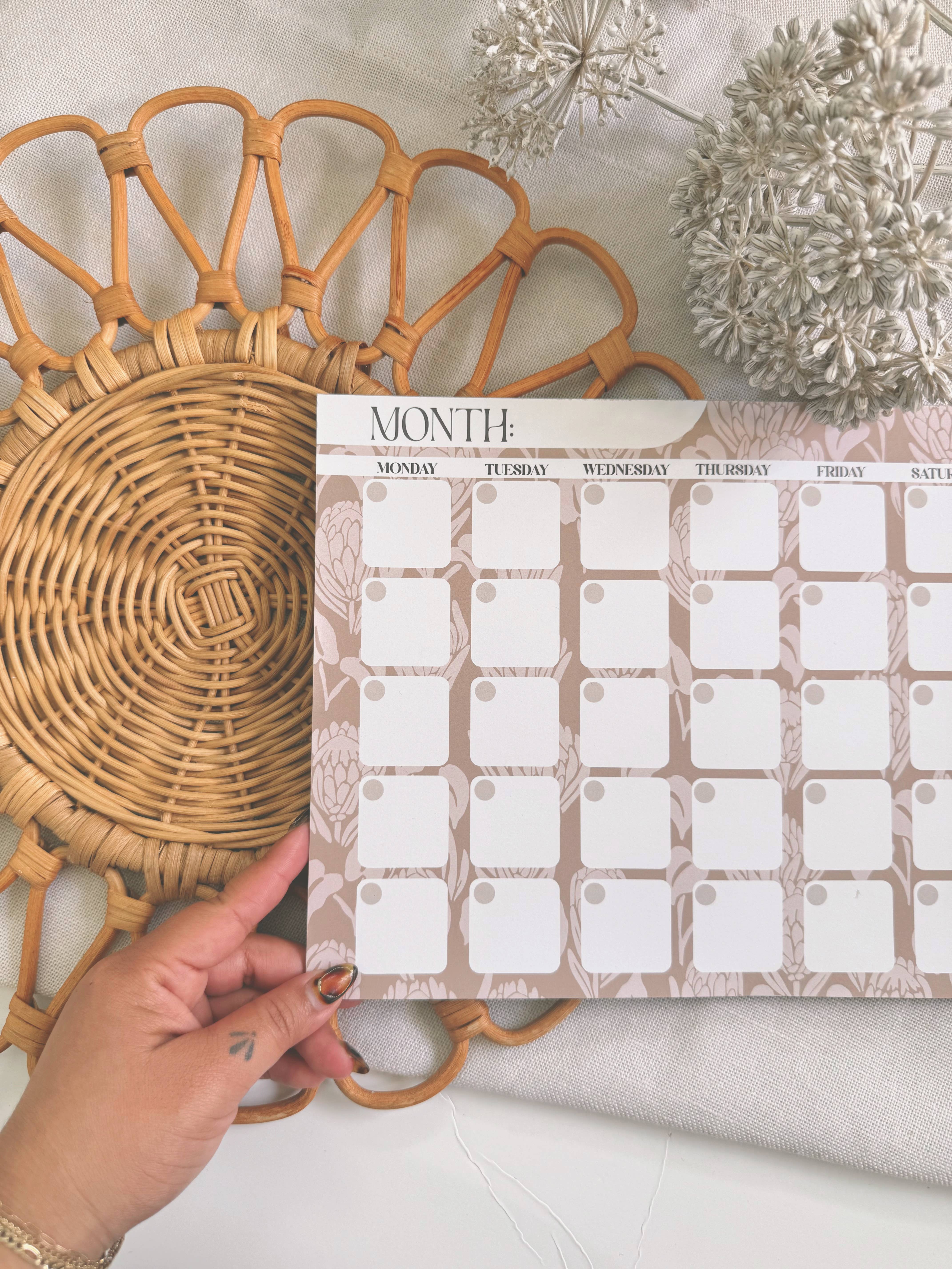 Bujo Bae - Wholesale Notepad - BAE in Latte | Monthly Notepad1