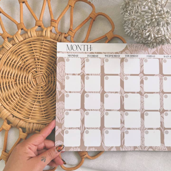 Bujo Bae - Wholesale Notepad - BAE in Latte | Monthly Notepad1