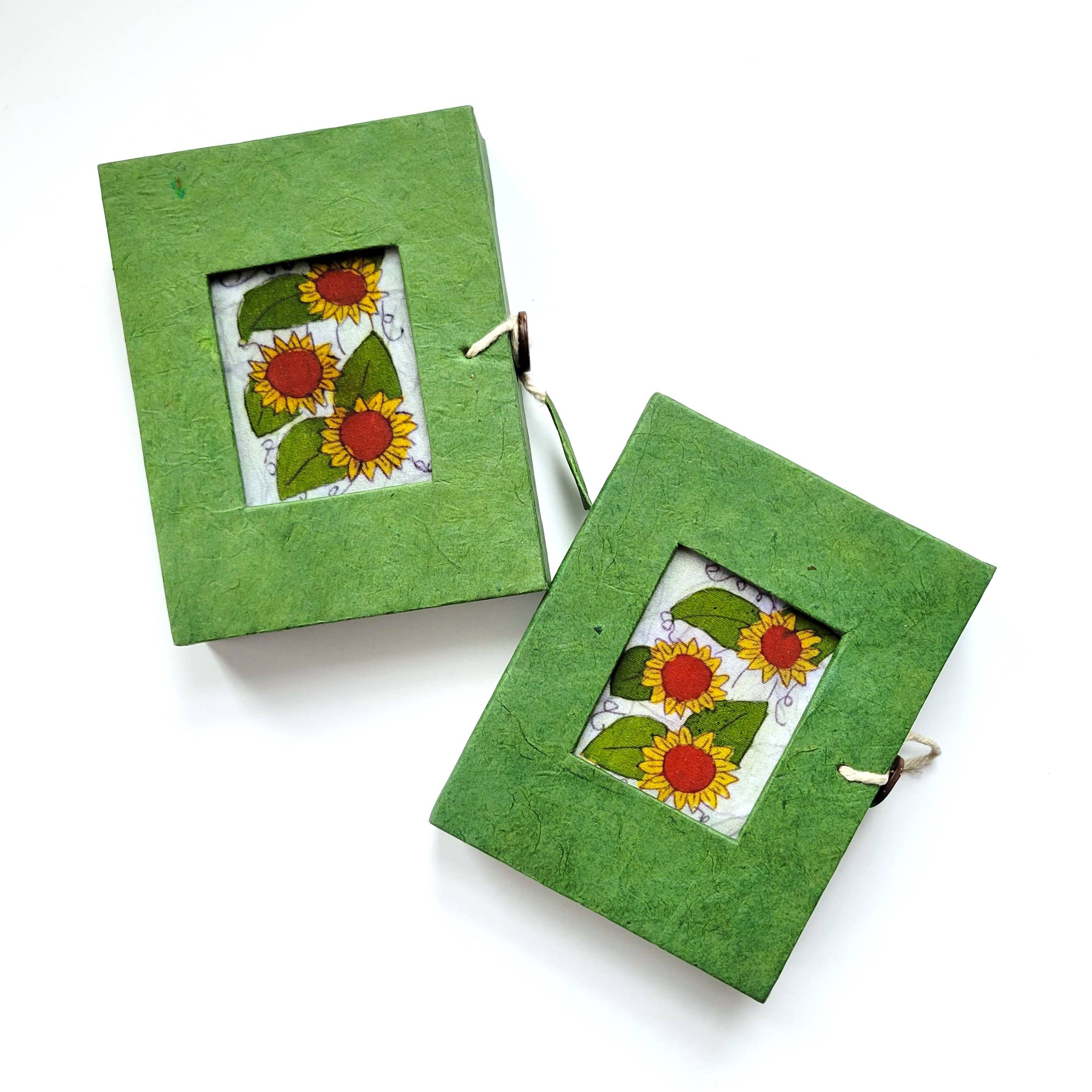 Eclectic Woodchuck - Wholesale Decorative Box - Sunflower Batik Mini Paper Mache Box2