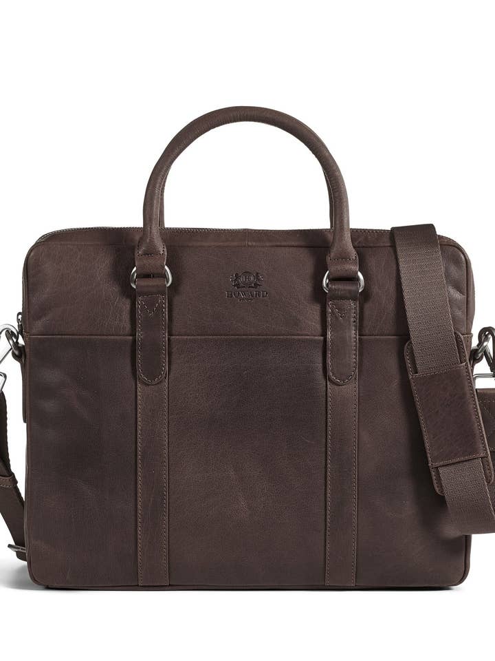 Laptop Bag Ashton Dark Brown for wholesale by Howard London