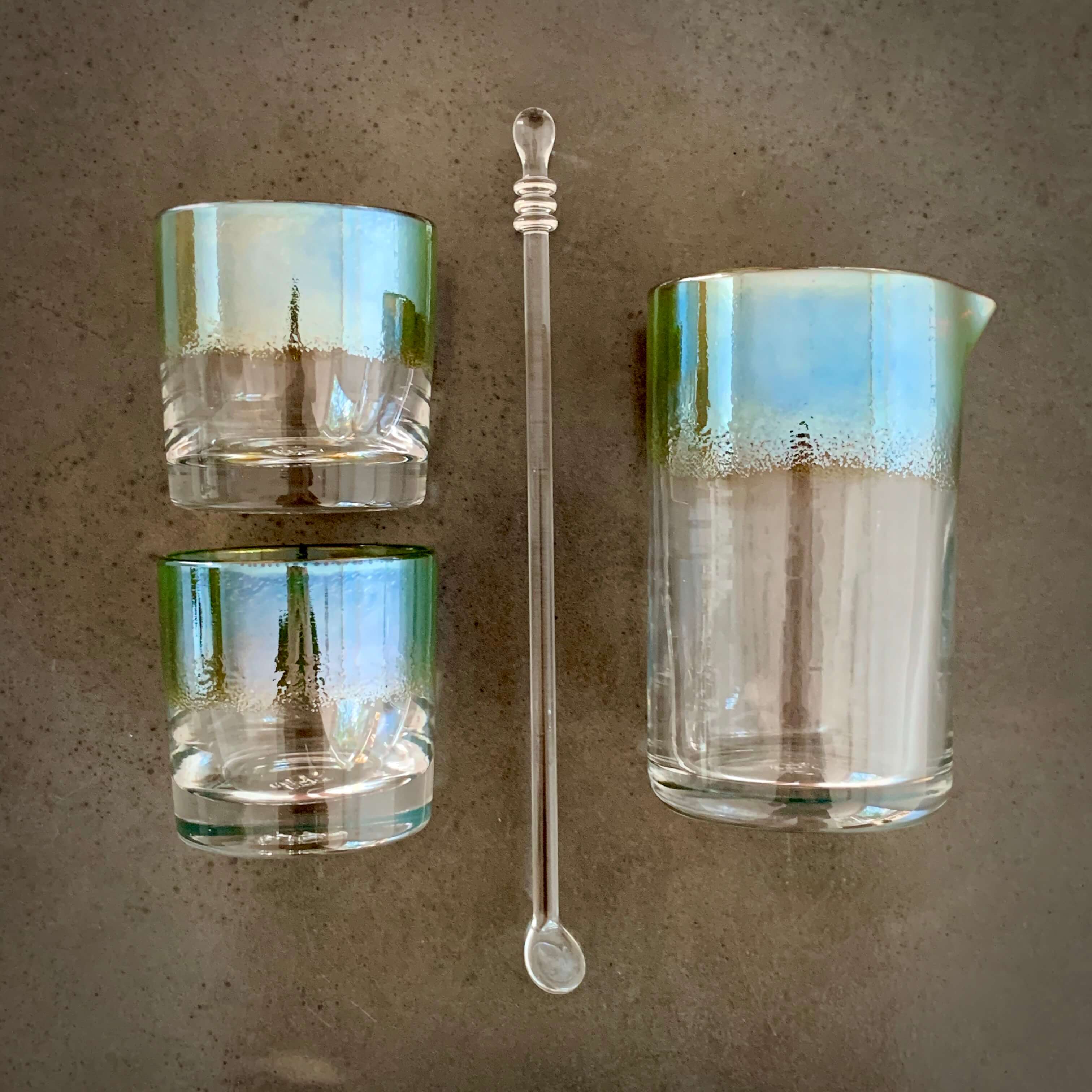 JFR Glass - Vente Shakers à cocktails - Argent Antique - Verre à Mixer3