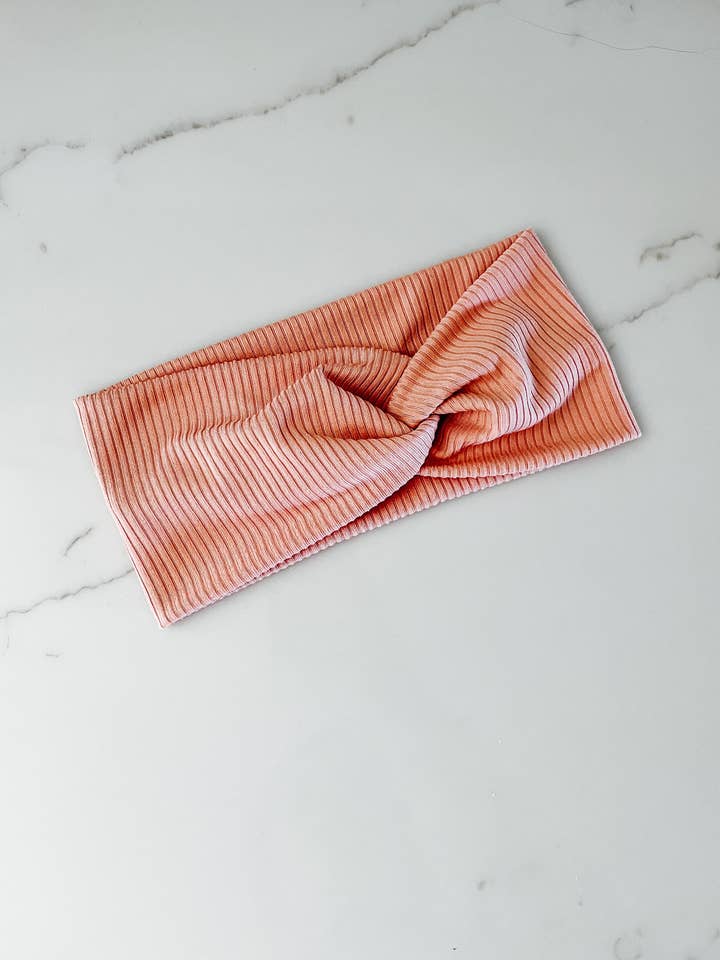 Blush Wide Stirnband für Damen, Haarschmuck, Turban für den Großhandel von Gingerly Sewn