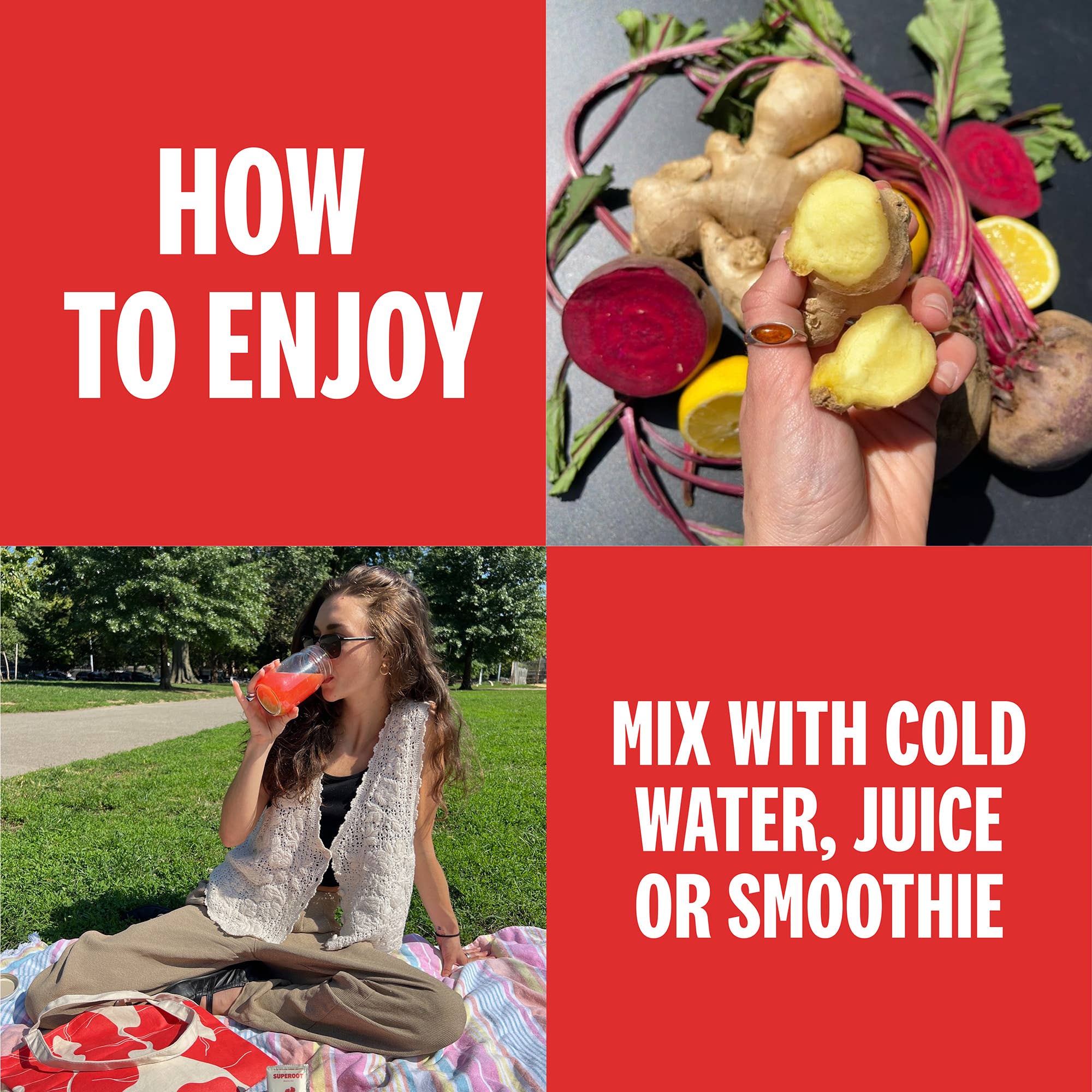 Superoot - Venta al por mayor Proteínas en polvo - Mezcla de Superalimentos para Inmunidad e Hidratación - Fresa | 12 unidades8