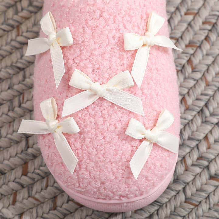 DOUBLJU - Wholesale Slippers - Women's - CUTE WARM HOME BOW COTTON SLIPPERS_CWSHS115314