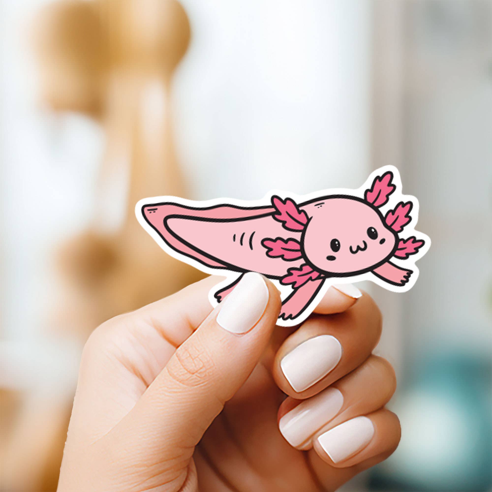 The Stickerie - Wholesale Phone & Laptop Stickers - Cute Axolotl Sticker1