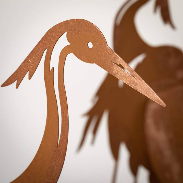 Sullivans Home Decor - Wholesale Outdoor Ornament/Decor - Copper Crane Garden Statues