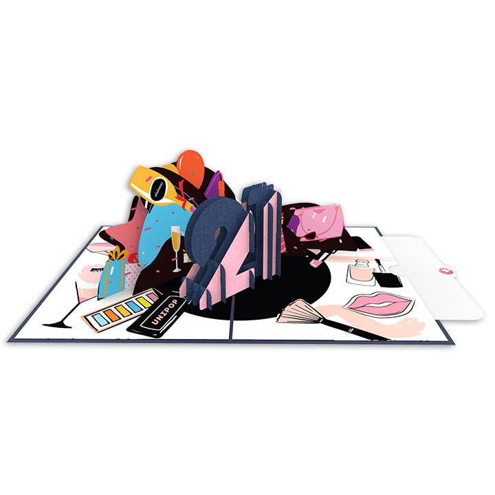 Unipop Cards, LLC – wholesale Birthday card – 21st Birthday Pop Up Card - Birthday Card4