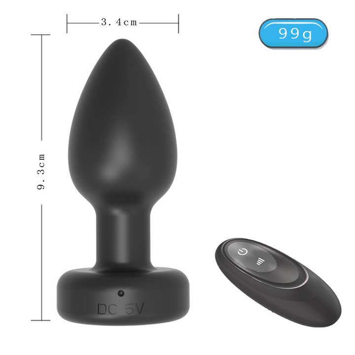 Preto Comando sem fios com plug anal colorido de silicone macio para brinquedos sexuais para venda a revendedores na Faire8