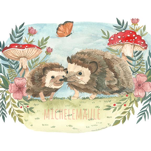 Impresión de 8x10 - Dos erizos para venta al por mayor de michele maule