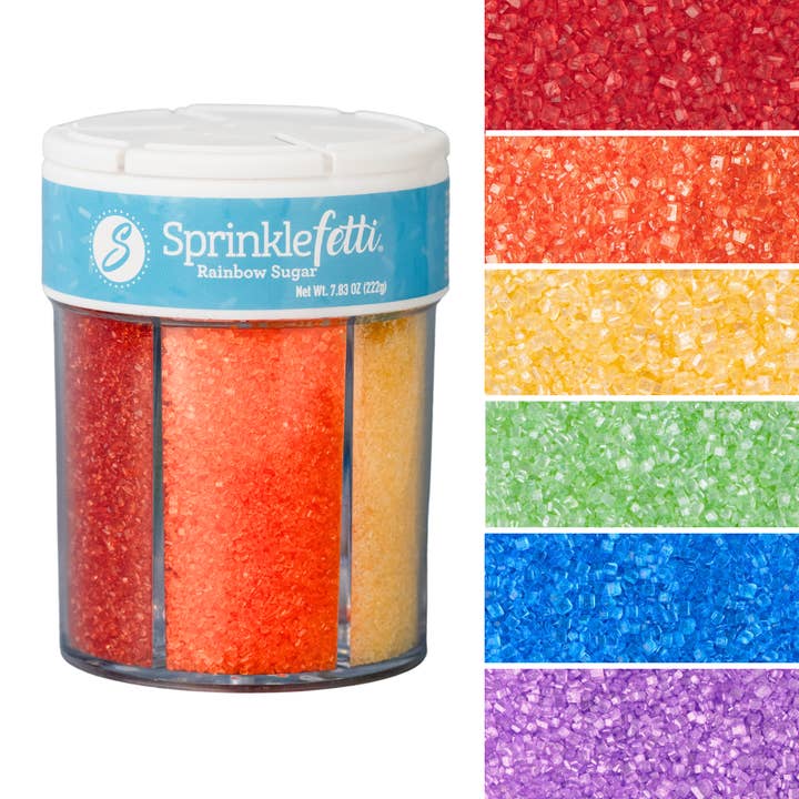 Rainbow Sugar Sprinkle Jar - 6 Cell for wholesale by Sweets Indeed