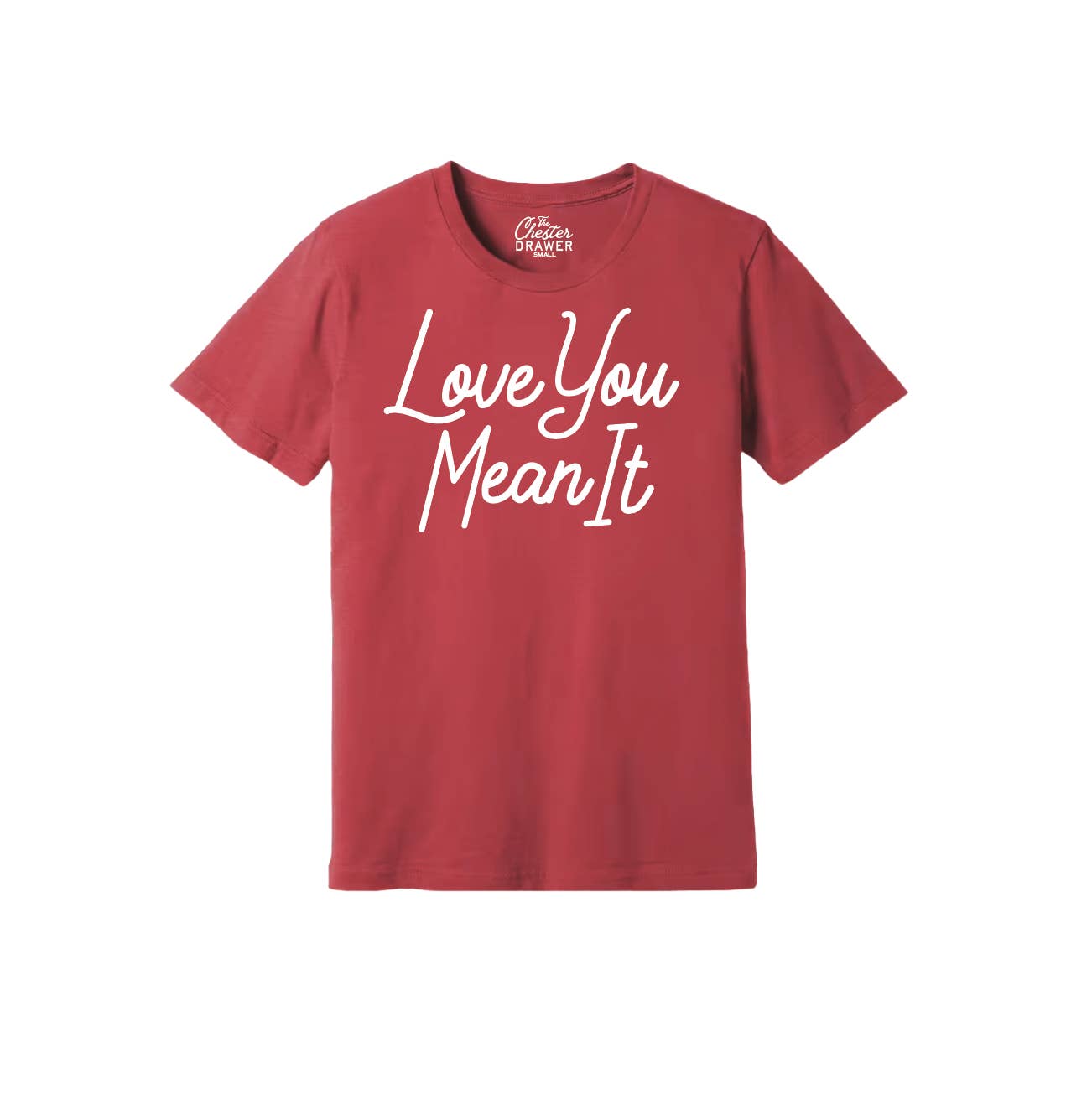 Heather Red White Love You Mean It T-Shirt for wholesale on Faire