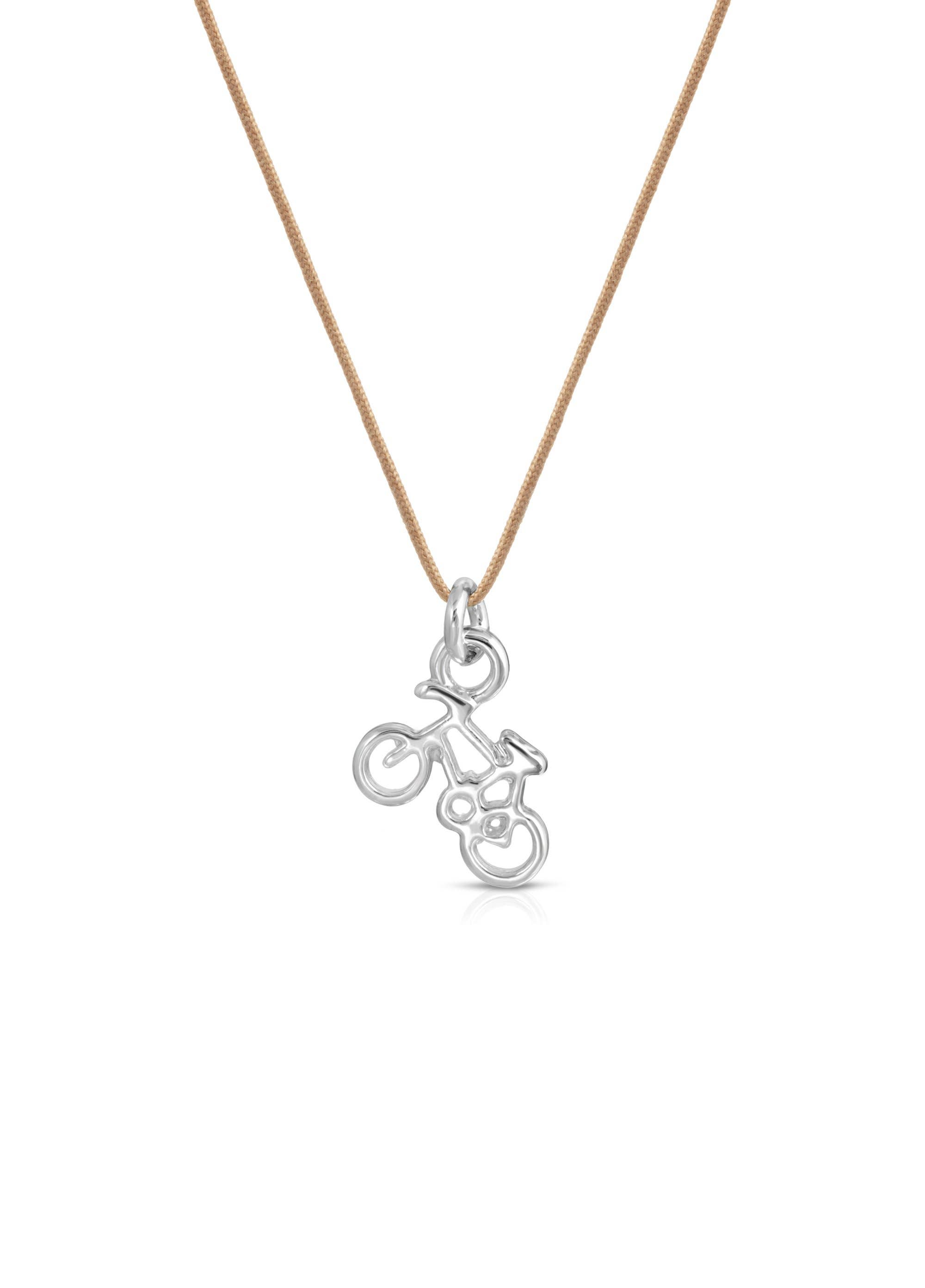 Lucky Feather - Wholesale Pendant/Charm Necklace - New Moon Silver Necklace - ENJOY/BIKE1