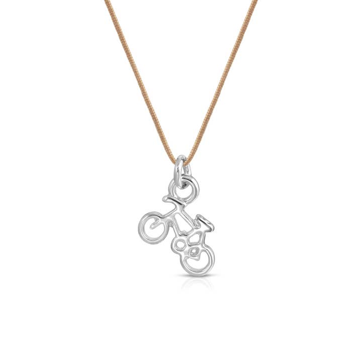 Lucky Feather - Wholesale Pendant/Charm Necklace - New Moon Silver Necklace - ENJOY/BIKE1