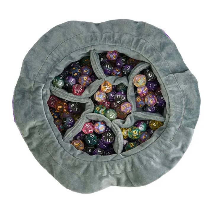 Tabletop Dominion Limited - Wholesale Drawstring bag – Unisex - Velvet Vault | Super-Soft Large Dice Bag | Purple2