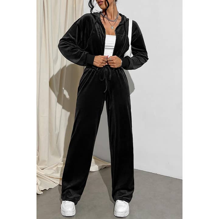 Conjunto de chaqueta corta y pantalón de terciopelo para venta al por mayor de HiteJeans