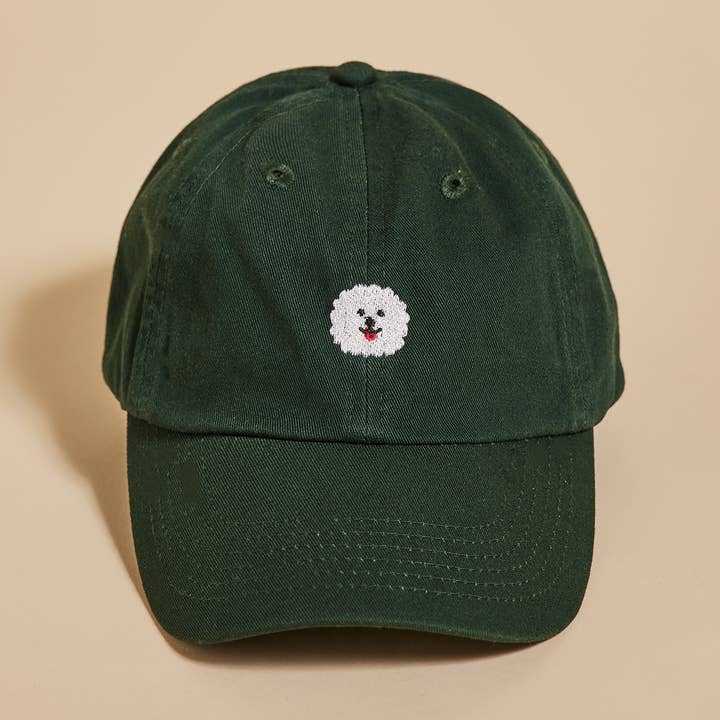 Chapeau brodé personnage chien - Bichon pour la vente par My Dear Bongo