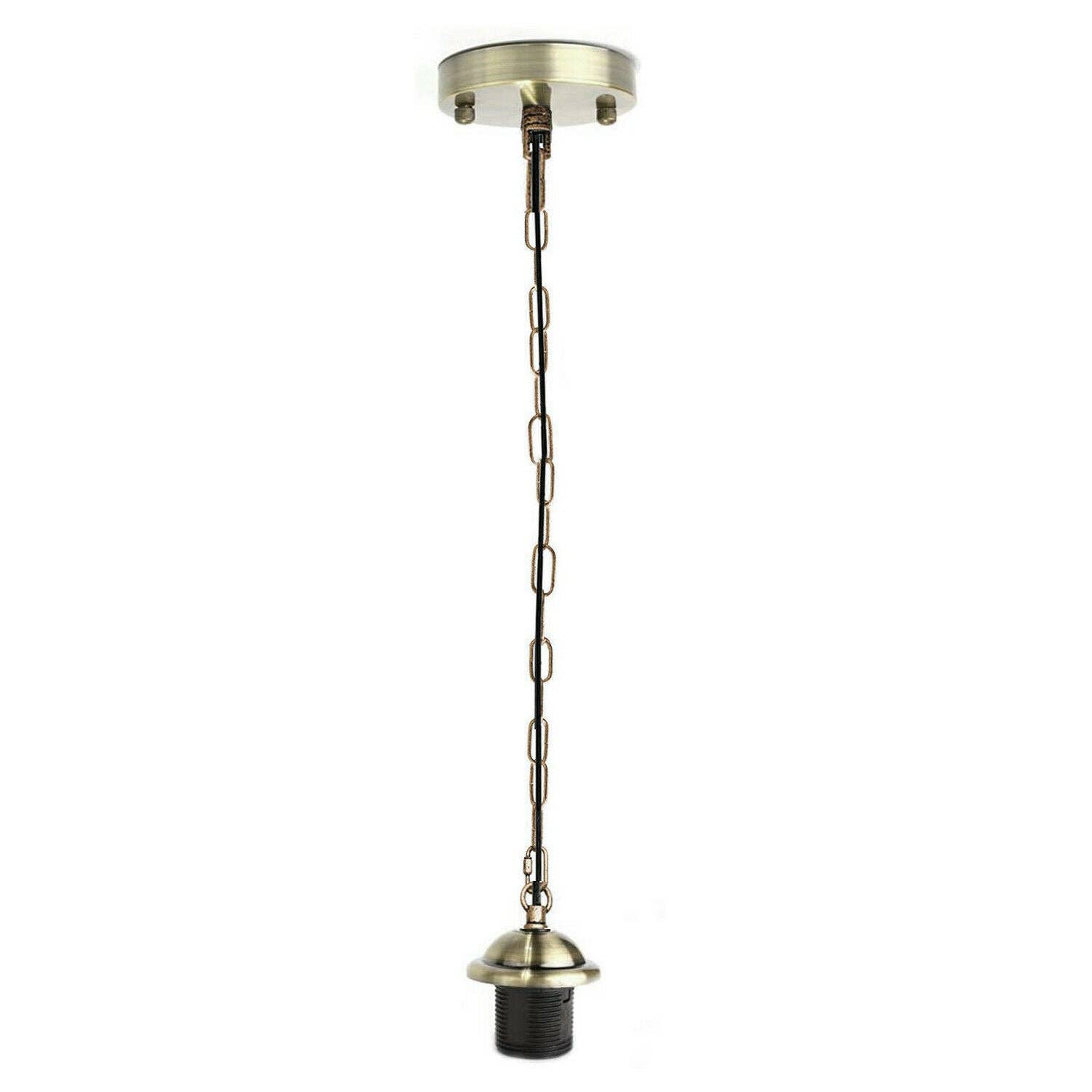 Ledsone - Wholesale Chandelier/Hanging Light - Green Brass Metal Ceiling E27 Lamp Holder Pendant Light With Chain~17770