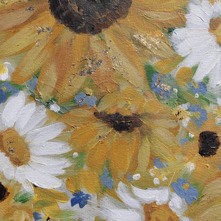 glad you're here co - Wholesale Painting/Drawing - Sunflower and Daisies Abstract Original Painting Acrylic10