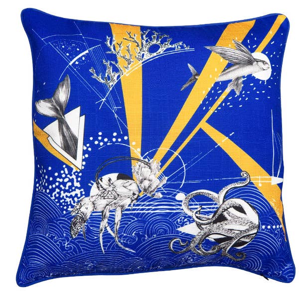 velvet cushion cover: sailor for wholesale by Ina de saint andeol