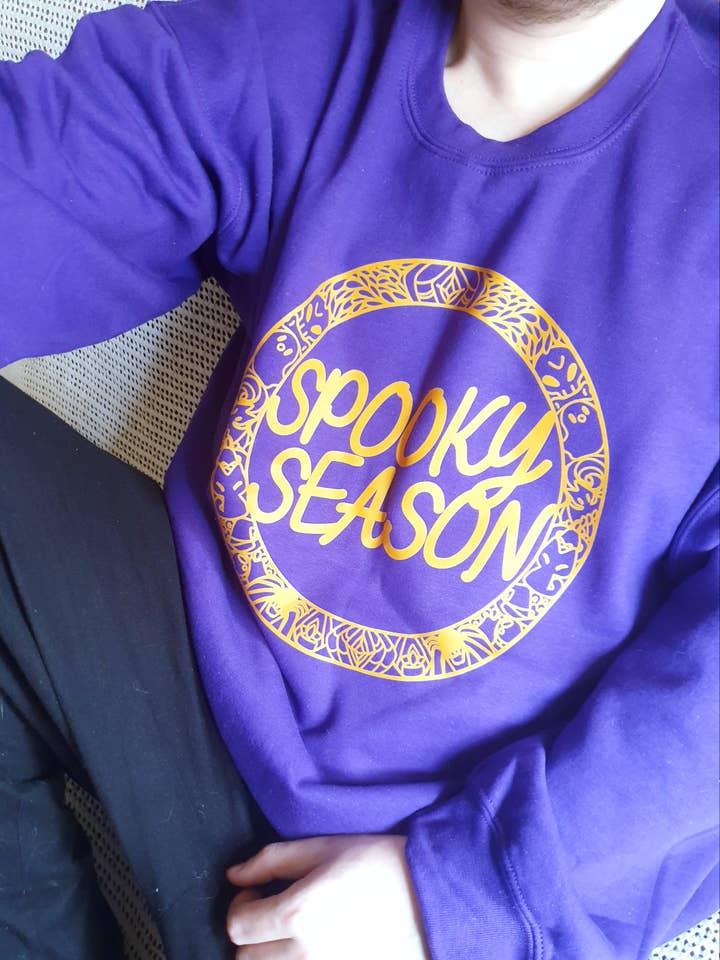 Spooky Season Sweatshirt for wholesale by Ellesdoodlebox