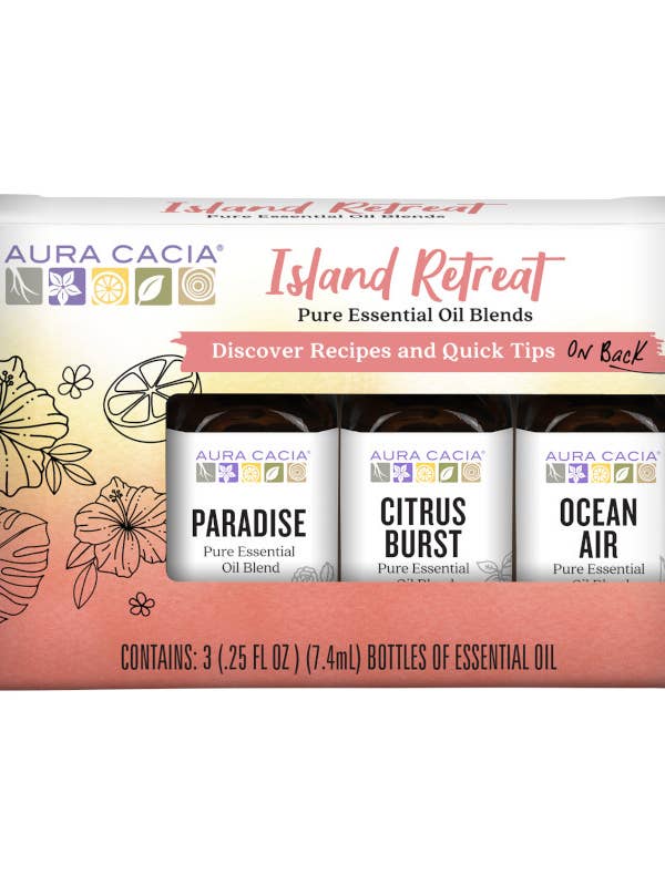 Island Retreat Kit, 100% Pure Essential Oil Blends|3 Blends for wholesale by Aura Cacia