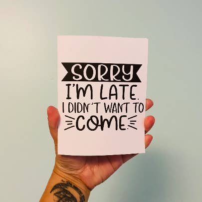 Jewels For Hope - Wholesale Birthday Card - Funny Card for Antisocial People. Late Birthday Card, Gag1