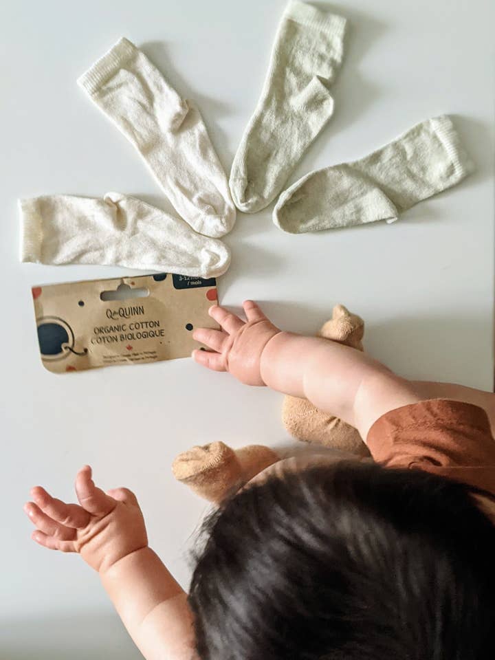 Q for Quinn - Wholesale Socks - Kids - Pure (No Dye) Kids' Socks (3 pairs) – 98% Organic Cotton8