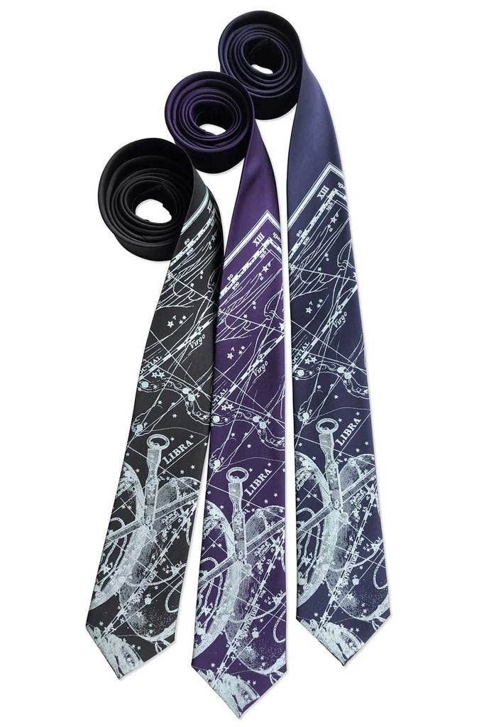 Cyberoptix Tie Lab - Wholesale Necktie - Men's - Libra Constellation. Zodiac Necktie.1