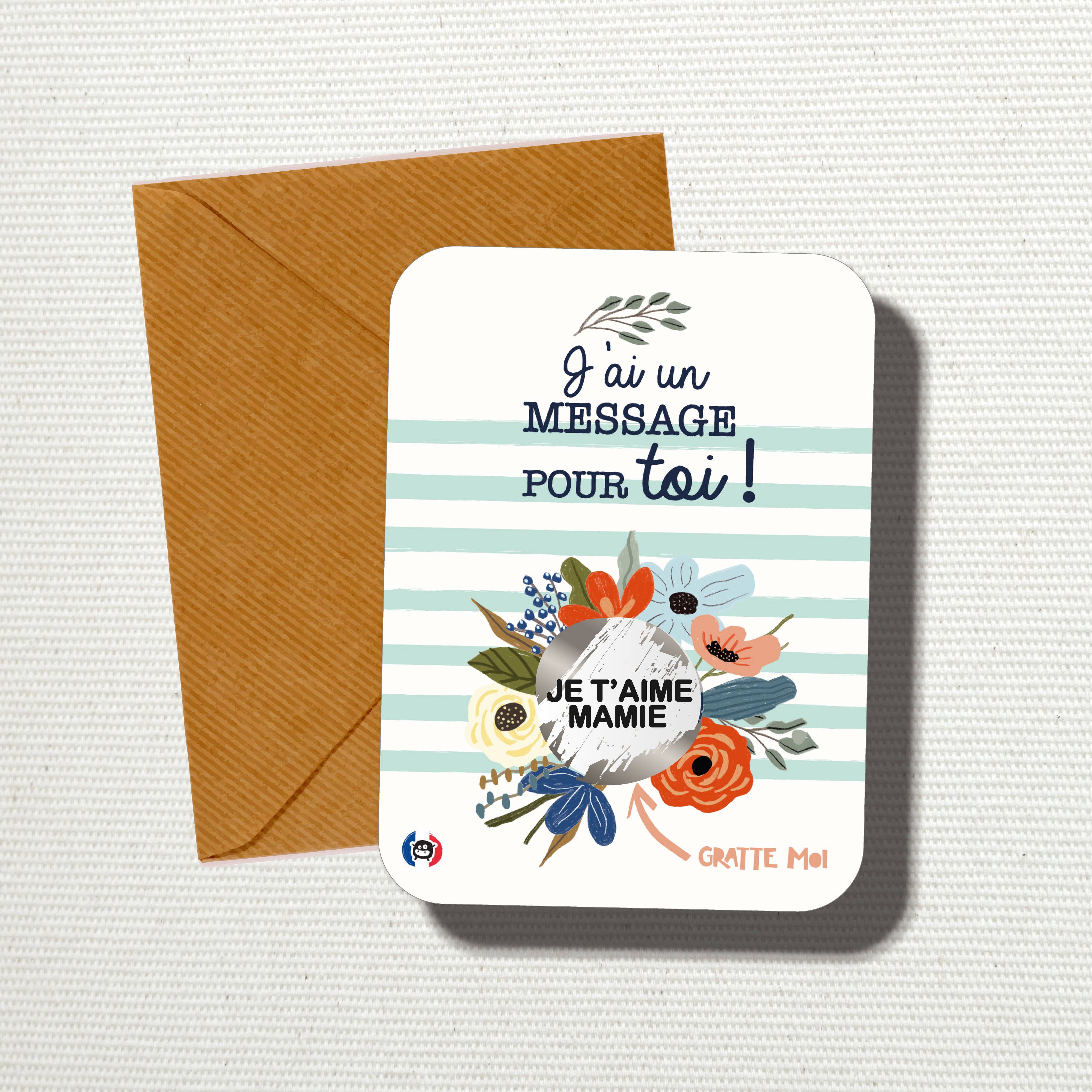 GRATTE MOI papeterie - Wholesale Mother's Day Card - Scratch Message: I Love You Granny