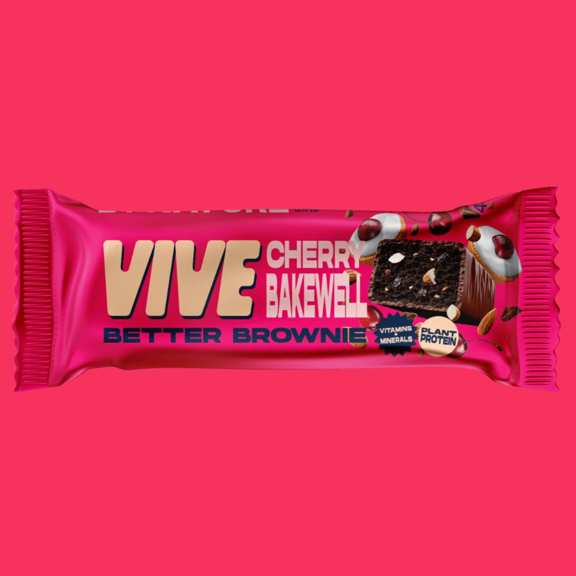 Vive – wholesale Chokladkaka – Better Brownie - Cherry Bakewell1