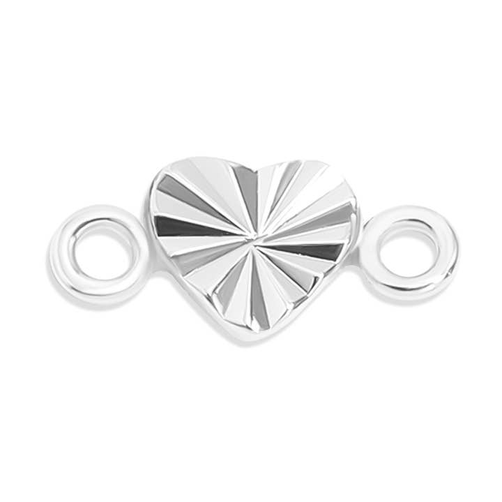 Colgante con forma de corazón Sunburst de plata de ley para venta al por mayor de WJW