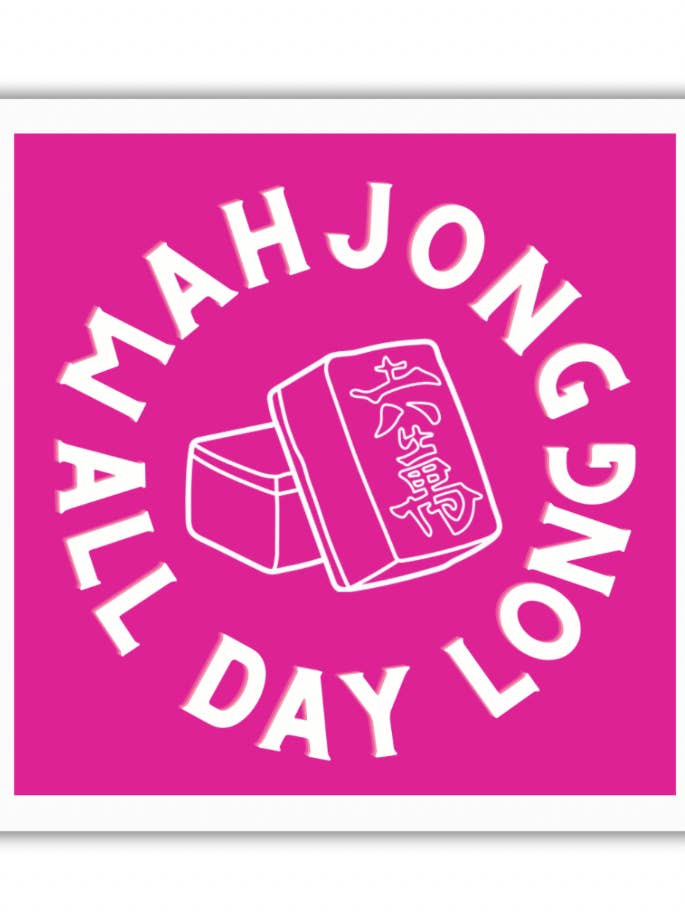 Mahjong All Day Long Paper Cocktail Napkins for wholesale by perk