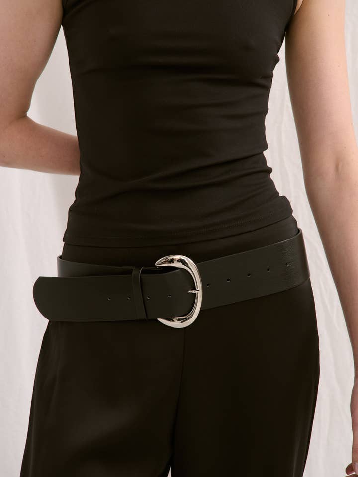 Haven Thick Belt Black Leather for wholesale by Angels Whisper Accessories
