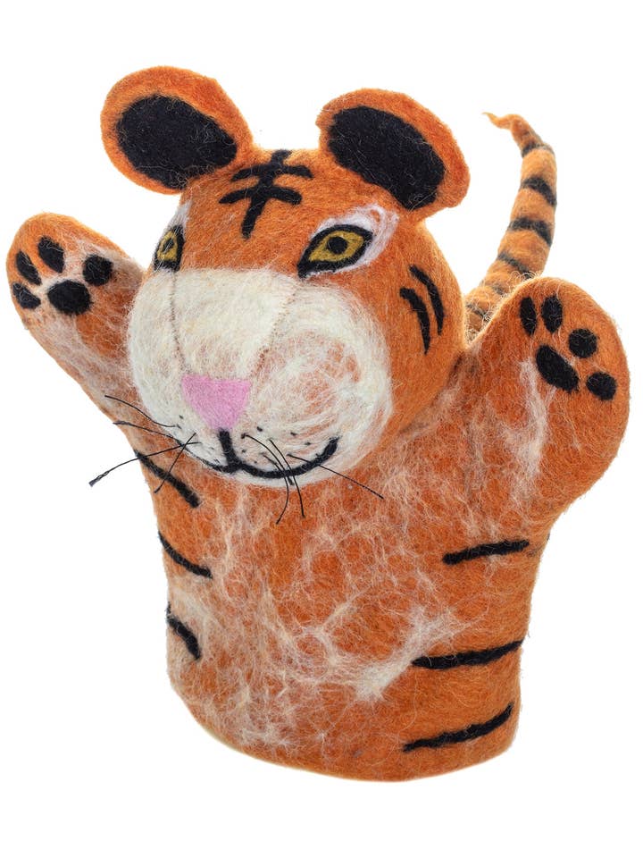 Hand Puppet Tiger for wholesale by Silk Road Bazaar